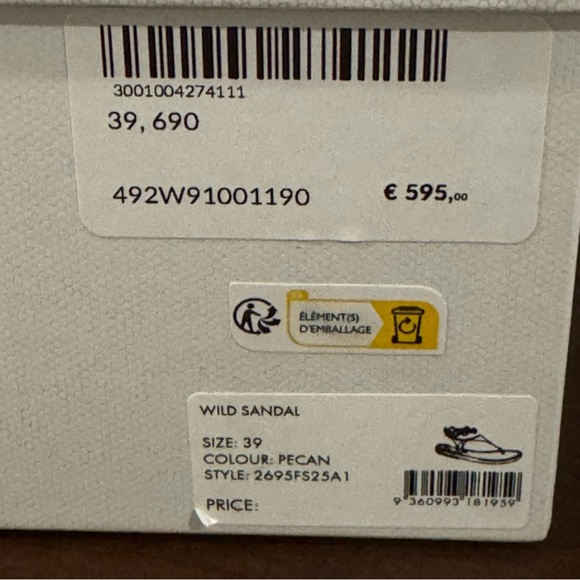 Zimmermann Wild Thong with Gold Ankle Bracelet Pecan size 39 - Picture 11 of 11